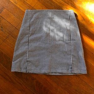 Brandy Melville black and white checkered skirt.